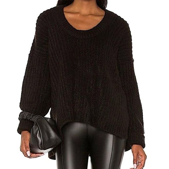 Free People Sweaters - NEW Free People Blue Bell Black Sweater Women’s XS Small Medium Large $128